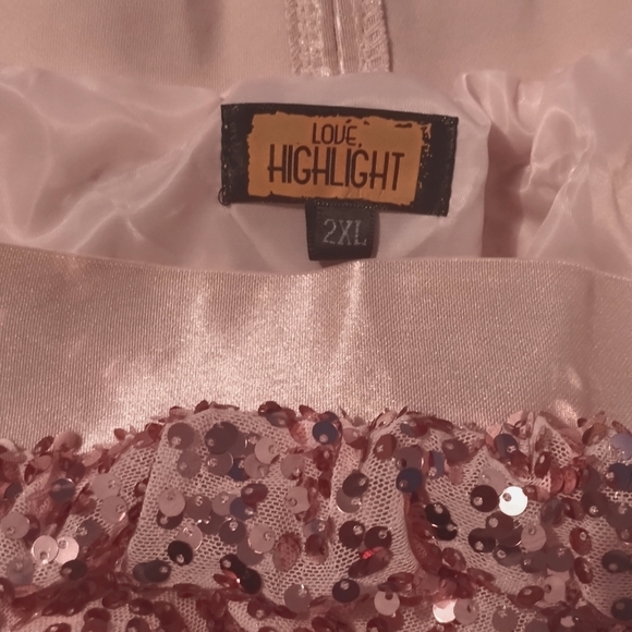 New Pink Sequin Bubble Skirt - Picture 3 of 3